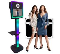 Magic Mirror Photo Booth Cabine Photo DSLR à écran Tactile 15,6 Pouces avec éclairage RVB pour Mariages, fêtes et événements