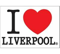 Magic Moments - Carte postale "I Love Liverpool" RO7839 (Taille unique) (Blanc/Noir/Rouge)