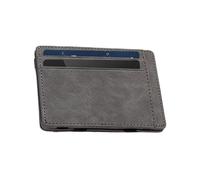 Magic Money Wallet | Portefeuille fin en cuir | Porte-cartes minimaliste | Organiseur de cartes et d'argent pour hommes et femmes | Sac de rangement fin et durable, gris, Refer to description, Unisexe