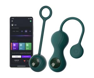 Magic Motion - Boules de Kegel connectées - set duo - silicone vert