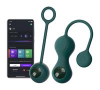 Magic Motion Crystal Duo - Boules de geisha vibrantes contrôlées par application (vert)