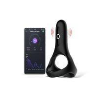 Magic Motion Rise - Anneau pénien vibrant contrôlé par application, pour hommes (noir)