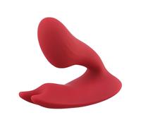 Magic Motion Umi - gode ceinture vibrant connecté rechargeable - silicone rouge