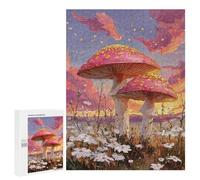 Magic Mushrooms in Fantasy Field Puzzle 1000 Pièces Educa Jouet en Bois Cadeau Unique Décoration Intérieure Jeu Éducatif Challenge Toy Adultes Et Enfants À Partir De 14 Ans 500 PCS