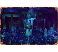 Magic Mushrooms Magic and Fantasy Abstract and Surreal Nature and Landscapes Classic Man Cave Décoration murale en métal 20,3 x 30,5 cm