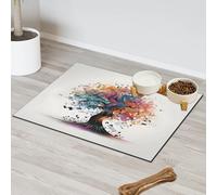 Magic Music Tree Tapis d'alimentation pour chat et chien Tapis d'alimentation absorbant Nti-Slip Contiennent les déversements Protège les sols Set de table 43,1 x 76,2 cm