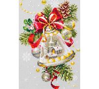 Magic needle 100-232 ZW Zweigart Edition Kit de broderie au point de croix Motif cloche de Noël Multicolore 16 x 23 cm