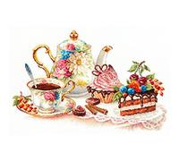 Magic Needle 120-001 ZW Zweigart Edition Kit de broderie au point de croix pour gâteau Motif compté Multicolore 40 x 28 cm