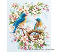 Magic needle 130-041 ZW Springslied Kit point de croix avec motif compté Zweigart Edition Coton Multicolore 21 x 27 cm