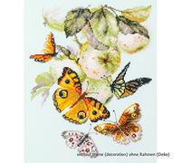 Magic needle 130-052 ZW Zweigart Edition Kit point de croix avec motif compté Motif papillons et pommes Multicolore 21 x 27 cm