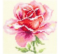 Magic needle 150-002 ZW Kit de point de croix rose avec motif compté Zweigart Edition, coton, multicolore, 11 x 11 cm