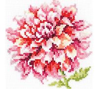 Magic needle 150-008 ZW Dahlia Kit de point de croix avec motif compté Zweigart Edition, coton, multicolore, 11 x 11 cm