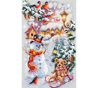 Magic needle 250-735 ZW Zweigart Edition Kit de point de croix avec motif compté Motif vacances d'hiver Multicolore 17 x 27 cm