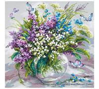 Magic needle 40-70 ZW Warmer Mai Kit de point de croix avec motif compté Zweigart Edition, coton, multicolore, 32 x 32 cm