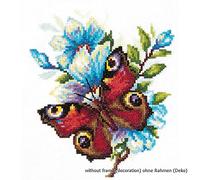 Magic Needle 42-09 ZW Zweigart Edition Kit de point de croix avec motif compté Motif œil de paon Multicolore 17 x 17 cm