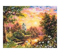 Magic needle 43-08 ZW Kit de broderie au point de croix avec motif coucher de soleil en coton Multicolore 40 x 31 cm