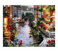 Magic needle 46-02 ZW Abend in Venise Kit de point de croix avec motif compté Zweigart Edition, coton, multicolore, 40 x 32 cm