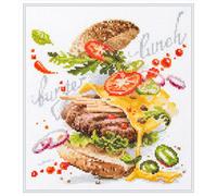 Magic Needle 528-556 ZW Burger Kit de point de croix avec motif compté Zweigart Edition, coton, multicolore, 19 x 22 cm