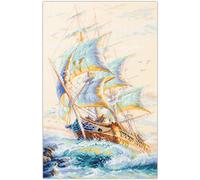 Magic needle 550-757 ZW Wind des Glücks Kit de broderie au point de croix avec motif compté Zweigart Edition, coton, multicolore, 27 x 40 cm