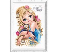 Magic Needle 80-10 plus belles filles Kit point de croix compté coton multicolore 13 x 20 cm