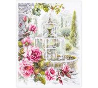 Magic Needle Fontaine des souhaits Kit de Broderie au Point de Croix compté Zweigart Edition, Coton, Blanc, 20x26cm