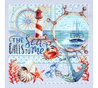 Magic Needle Kit de broderie au point de croix compté Motif mer moi 26 x 26 cm