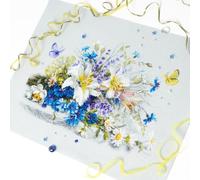 Magic Needle Kit de broderie au point de croix Motif lys et bleuets