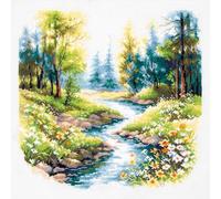 Magic Needle Kit de broderie au point de croix Motif sons de la nature 26 x 26 cm