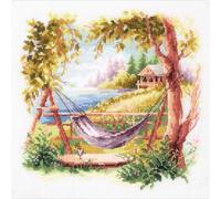 Magic Needle Kit de broderie au point de croix « Prenez le temps de vous détendre » Motif compté 18 x 18 cm