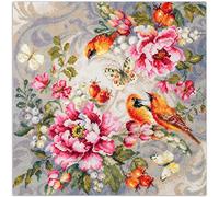 Magic needle Symphonie d'été Kit de Broderie au Point de Croix compté Zweigart Edition, Coton, Blanc, 40 x 40 cm