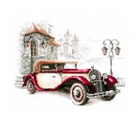 Magic Needle Voiture rétro. Old Car Kit de Broderie au Point de Croix compté Zweigart Edition, Coton, Multicolore, 20x16cm