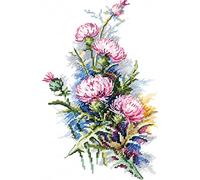 Magic needle ZW Chardon Kit de point de croix avec motif compté Zweigart Edition, coton, multicolore, 14 x 23 cm