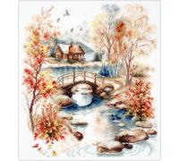 Magic Needle Zweigart Edition Kit de broderie au point de croix "Aquarelle d'automne", motif à compter, 26x30cm
