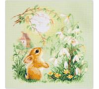 Magic Needle Zweigart Edition Kit de broderie au point de croix "Histoires de prairies. Lapin", modèle à compter, 26x26cm