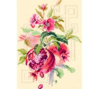 Magic needle Zweigart Edition Kit de point de croix Motif grenade 18 x 25 cm