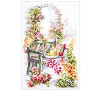 Magic Needle Zweigart Edition Kit de point de croix Motif jardin de retraite