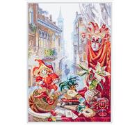 Magic Needle Zweigart Edition Kit Point de Croix Carnaval de Venezia Motif compté 30 x 45 cm