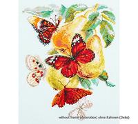 Magic needle Zweigart Edition Kit point de croix Motif papillons et poires 21 x 27 cm