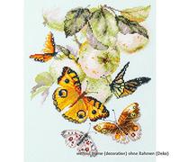 Magic needle Zweigart Edition Kit point de croix Motif papillons et pommes 21 x 27 cm