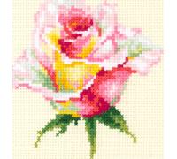 Magic Needle Zweigart Edition Kit pour point de croix "Tendre Rose", motif à compter, 11x11cm