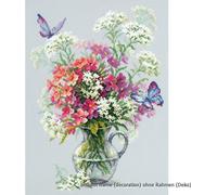 Magic Needle Zweigart Edition Point de Croix Set "Phlox et Achillée", motif à compter, 24x33cm