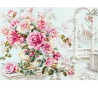 Magic Needle Zweigart Edition Point de Croix Set "Roses pour la Duchesse", motif à compter, 40x30cm