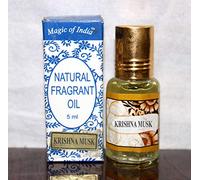 Magic of India Roll On Attar Huile de parfum naturelle KRISHNA MUSK fabriquée en Inde 2 x 5 ml