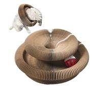 Magic Organ Cat Scratcher - Griffoir en carton organique avec cloche jouet | Grattoir interactif pliable pour l'intérieur - Planche à polir les ongles pour chat - Superbe grattoir pour chat