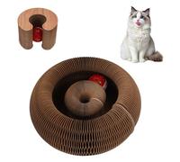 Magic Organ Griffoir pour chat avec clochette, durable, pliable et réversible, style infini, interactif, marlenes, griffoir pour chat, jouet en accordéon pour chat d'intérieur
