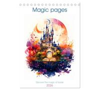 Magic pages - Discover the magic of books (Desk Calendar 2026 DIN A5 portrait), CALVENDO 12 Month DeskCalendar: Be enchanted by 12 views that will ... adventure in fantastic worlds every month.