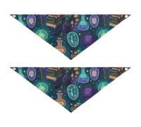 Magic Potions and Books Lot de 2 écharpes triangulaires douces et légères pour animaux de compagnie à différentes étapes 50,8 x 17,8 x 7,6 cm