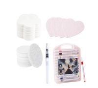 Magic Puffy Paint Lot de 12 feuilles de mousse (4 cercles, 4 cœurs, 4 fleurs) avec 24 marqueurs de couleur et 1 stylo à eau, projets de peinture 3D DIY pour enfants, activités artistiques créatives
