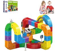 Magic Rail Bloc, kit de train, électrique, kit de rails de construction 3D, avec défense de la gravité, disposition 3D, 51/81/118 pièces, jouets de train, cadeaux pour enfants (81 pièces)