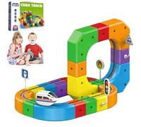 Magic Rail Bloc, kit de train, électrique, kit de rails de construction 3D, avec défense de la gravité, disposition 3D, 51/81/118 pièces, jouets de train, cadeaux pour enfants (51 pièces)